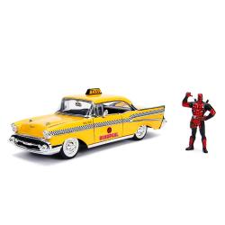 JAD30290-1:24 HWR DC CHEVY BELAIR HARDTOP W/ DEADPOOL FIGUR