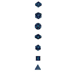 KP00247-ELEMENTAL DICE 7PC COBALT