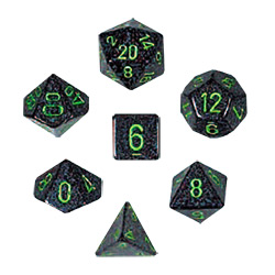 KP00258-ELEMENTAL DICE 7PC SET EARTH