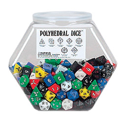 KP02317-OPAQUE DICE 200PC ASSORTMENT