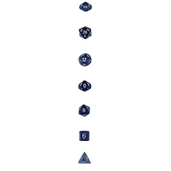 KP02891-GLITTER DICE SET 7PC BLUE