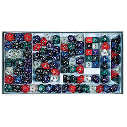 KP03204-PEARLIZED DICE SAMPLER BOX 100PC