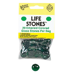 KP05004-LIFE STONES 20/BAG EMERALD