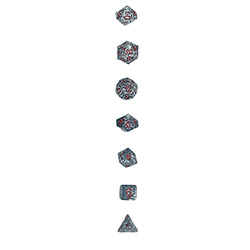 KP09662-ELEMENTAL DICE 7PC GRANITE