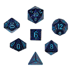 KP09984-ELEMENTAL DICE 10PC SET COBOLT