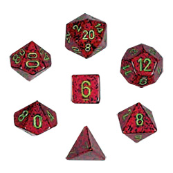 KP12077-ELEMENTAL DICE D10 10PC STRAWBERRY