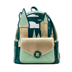 LFHPBK0188-LOUNGEFLY HARRY POTTER GOLDEN HOGWARTS CASTLE BKPK