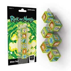 MONAC085434-DICE SET 6PC RICK & MORTY