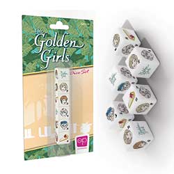 MONAC118506-DICE SET 6PC GOLDEN GIRLS DICE
