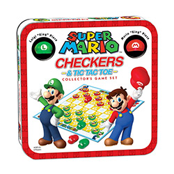 MONCM005191-CHECKERS/TTT COMBO SUPER MARIO VS LUIGI (TIN)